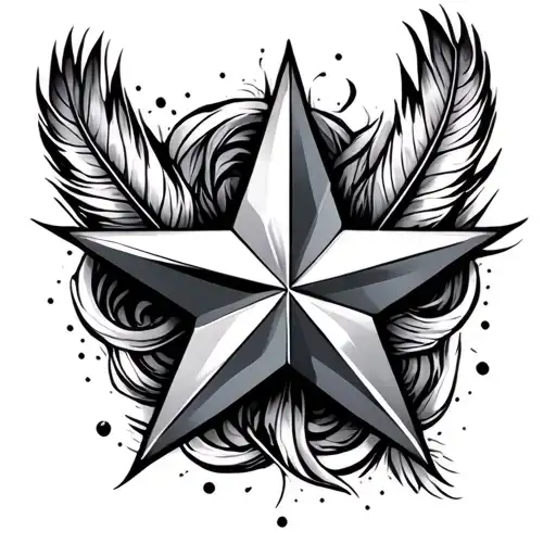 Brilliant Star And Feathers