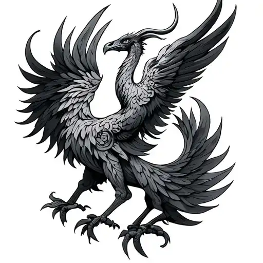 Phoenix And Taurus Zodiac Symbol