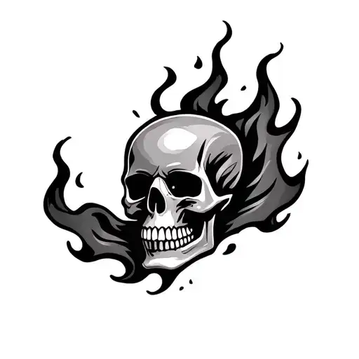 Fire Trail With Skull