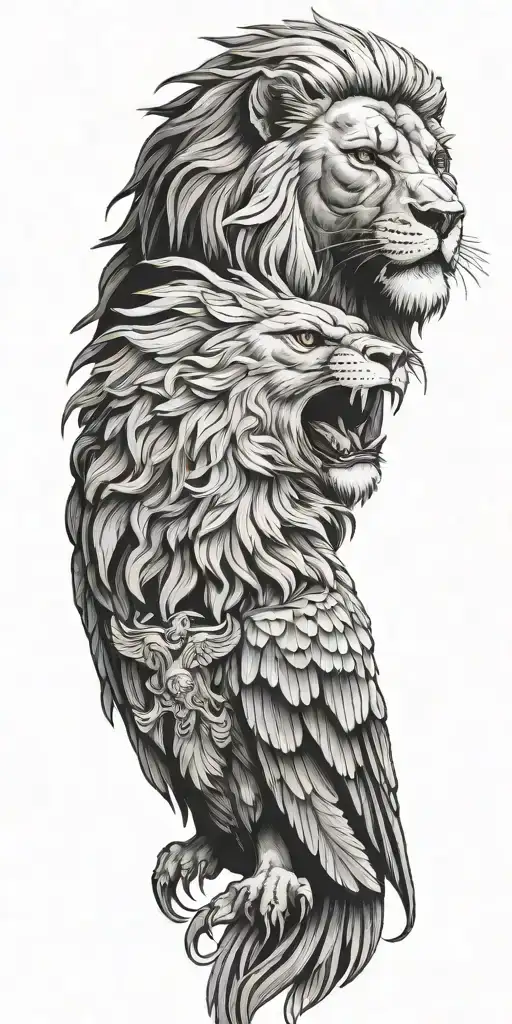Lion And Eagle