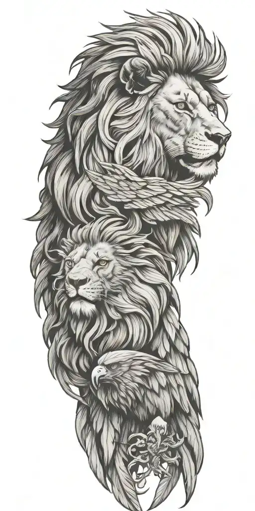 Lion And Eagle