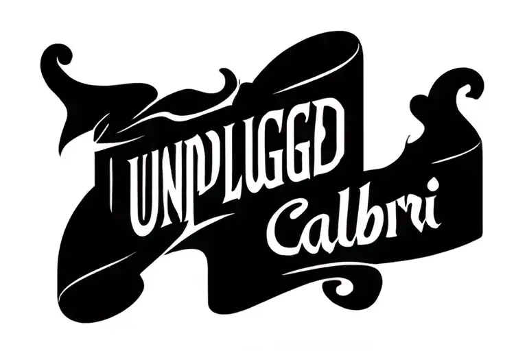Small Unplugged Inscription Calibri Under The Collarbone