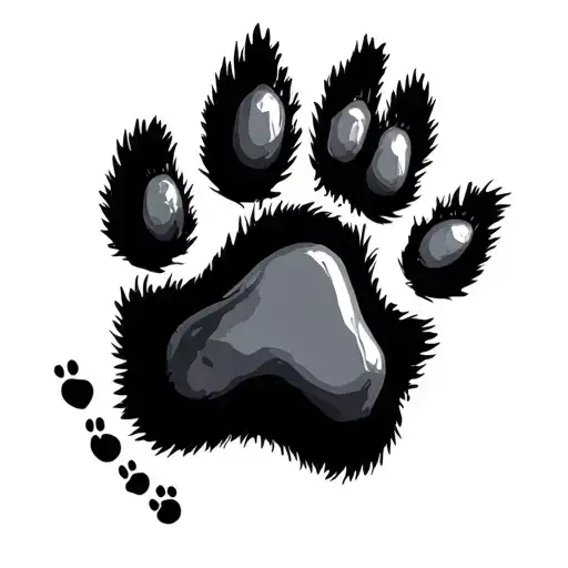 Haert Dog Paw Print