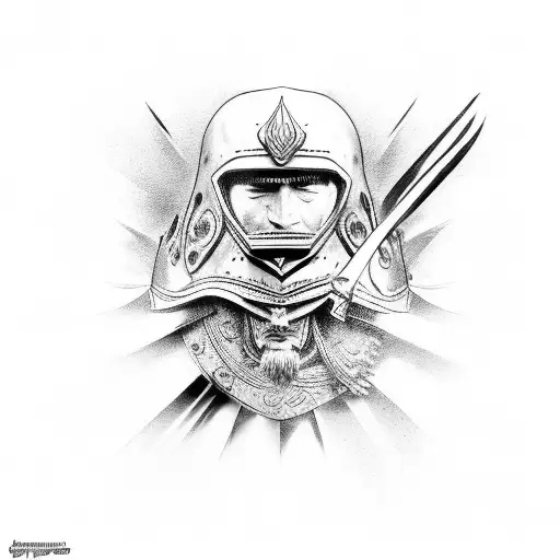 Warrior Raising His Weapon