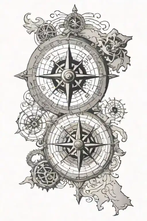 Viking Compass With Map