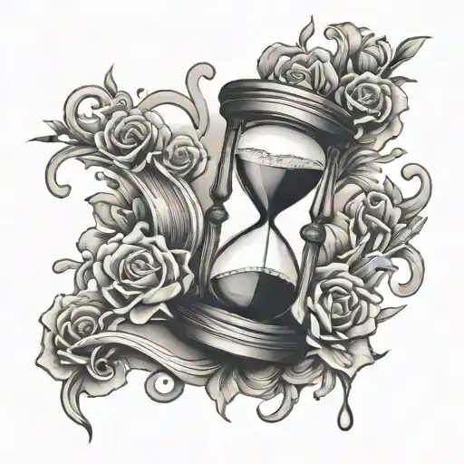 Hourglass Filled Melting Clock Face