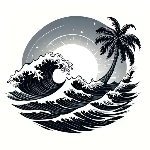 The Waves Of The Sun And Palm