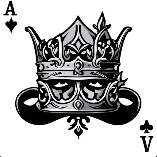 King Card Design Featuring Elements