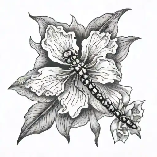 Daffodil Carnation Flower Dragonfly