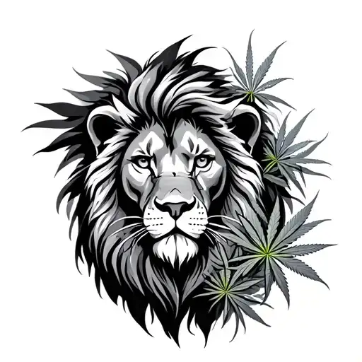 Lion And Weed