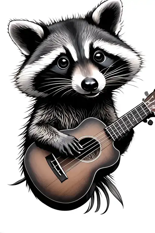 Orchid Raccoon Ukulele