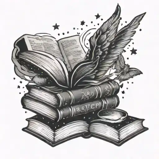 Galaxy And Books With Writing To The Stars Who Listen