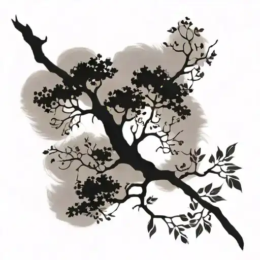 Twin Flame Tree Branch