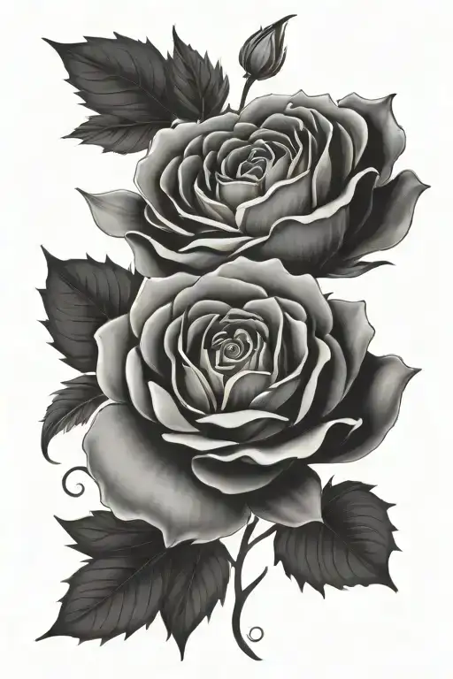 Rose And Holly Flower And Chrysanthemum Flowers