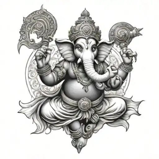 Ganesha Warrior Wielding