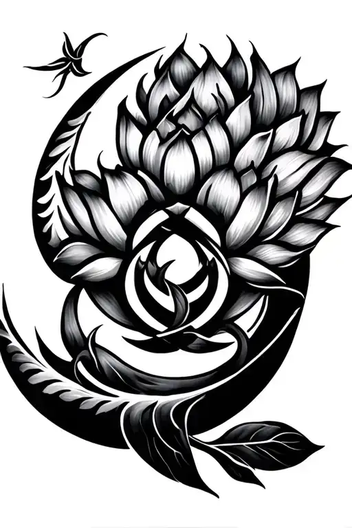 Lotus Flower Moon Sun Knot