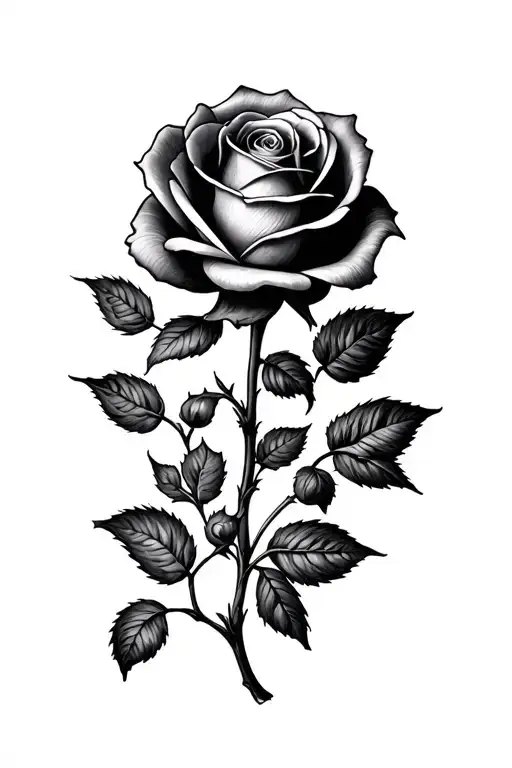 Baby Food Prints And Rose Intertwined