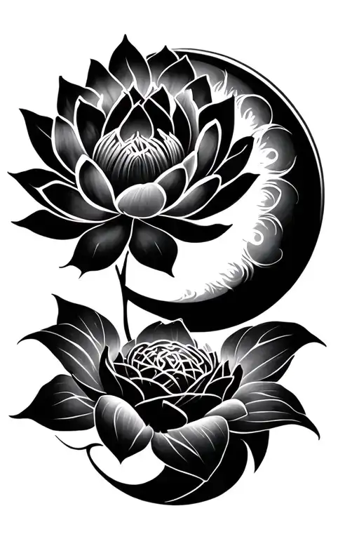 Lotus Flower Moon Sun Knot