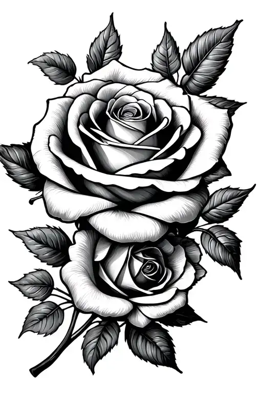 Baby Foodt Prints And Rose Intertwined