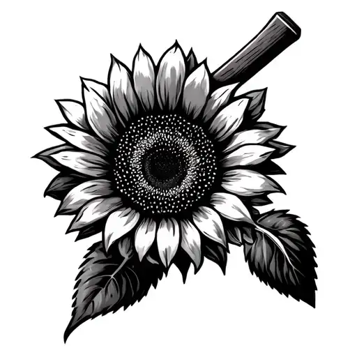 Sunflower And Shovel