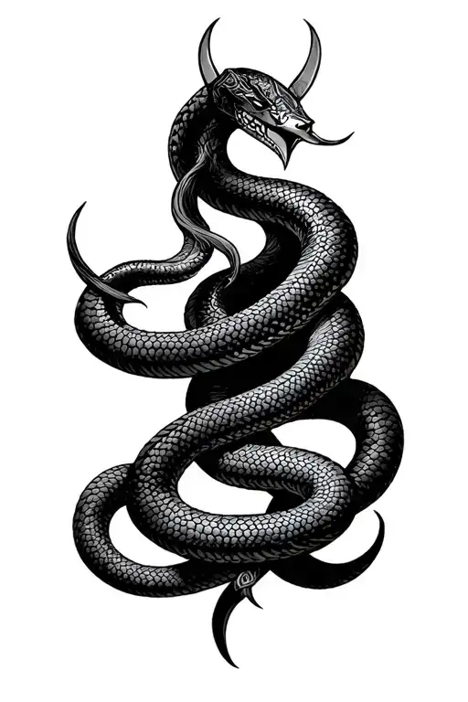Loki Norse God With Serpent Coiled