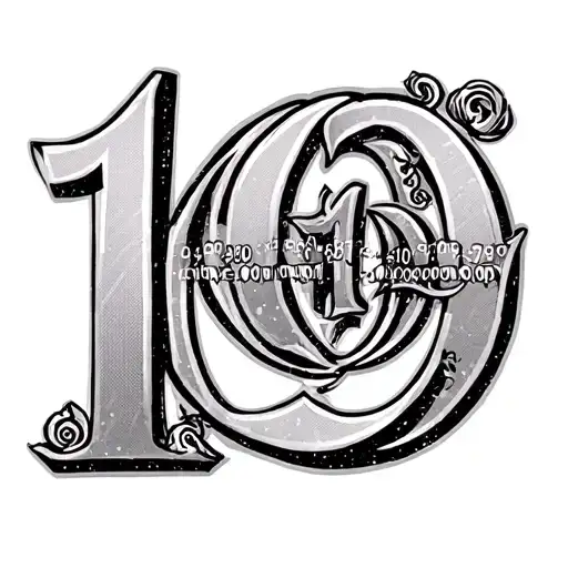 The Number 10 Surrounded By 4 Birth Dates In A Circle