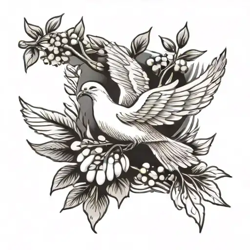 Dove Carrying An Olive Branch