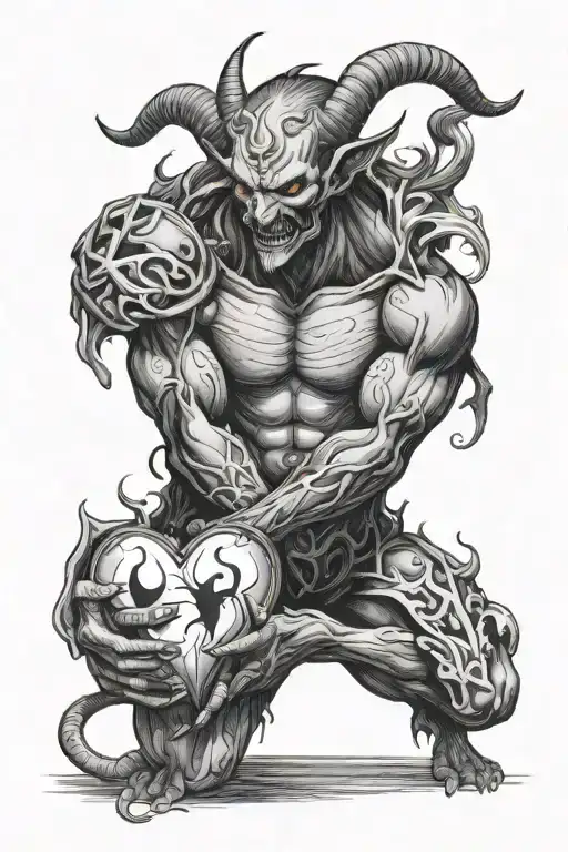 Demon Holding His Heart