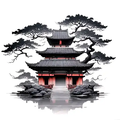 Burning Temple Sakura Color