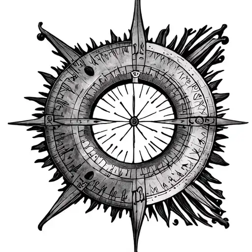 Sundial Half Circle Shape