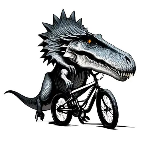 Bike Riding Dinosaur