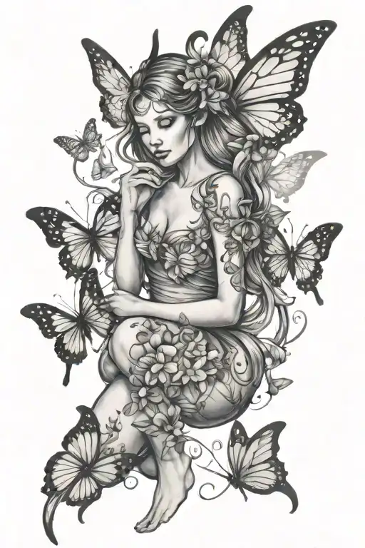 Fairy With Butterflies