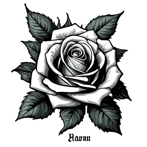 Rose With Name As Stem