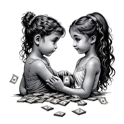 Boys And Girl Count Money