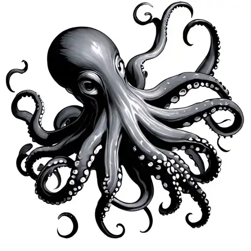 Real Octopus With 8 Tentacles