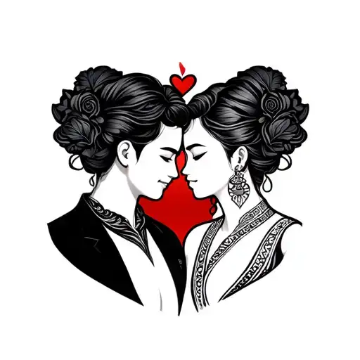 Line Symbol Indonesia Love Couple