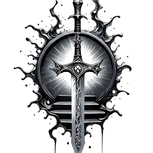 Dalis Melted Watch Infinity Stair Way Sword