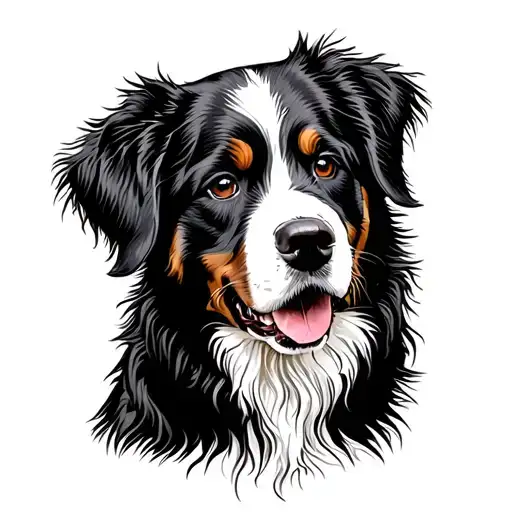 Bernese Mountain Dog Outline
