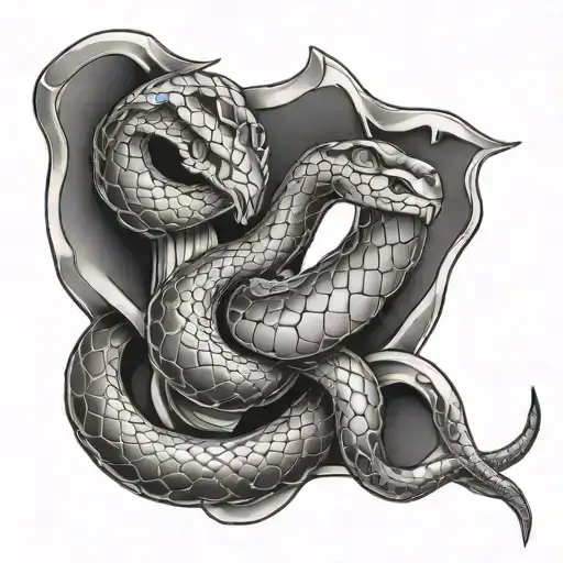 Trophy With A Snake Wrapping Around It