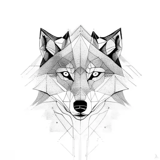Geometric Wolf Sleev