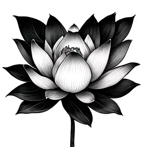Minimalist Lotus Flower