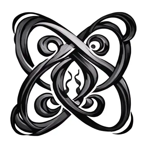 Gemini Zodiac Sign Intertwined