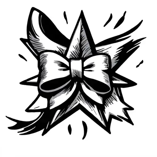 Little Star Whit Bow In Star