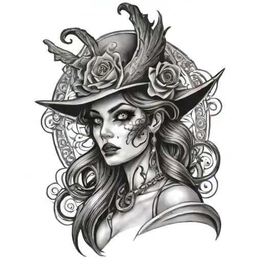 Nightmare-themed Portrait Of A Mysterious Woman