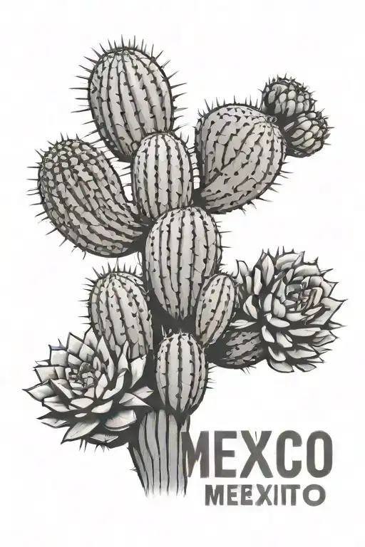 New Mexico City With Cactus