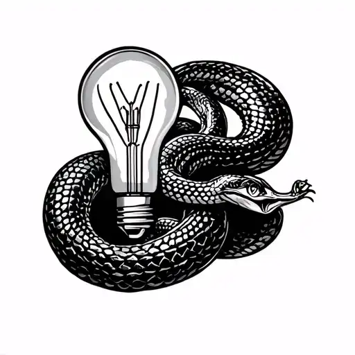 Light Bulb And Snake