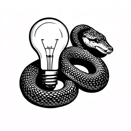 Light Bulb And Snake