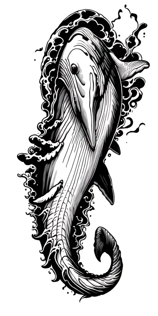 Whale In Stormy Sea