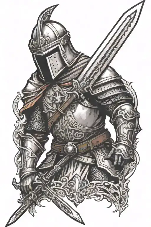 Crusader Stabbed With Crusader Sword