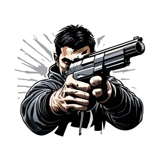 Nike Tech Tracksuit Pointing Gun